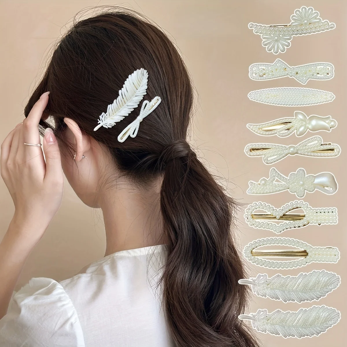 

10Pcs for Women, Multi-Style Hairpin Duckbill Clip, Recommended Gift Hair Accessories, Back to School Day