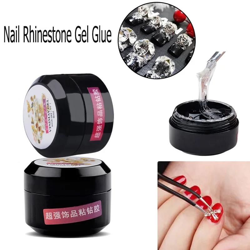 20 مللي مسمار الفن حجر الراين الغراء شفافة Sticky بها بنفسك لزجة دائم UV جل مجوهرات تمسك الحفر الغراء الديكور أدوات مسمار الفن الإكسسوار #2