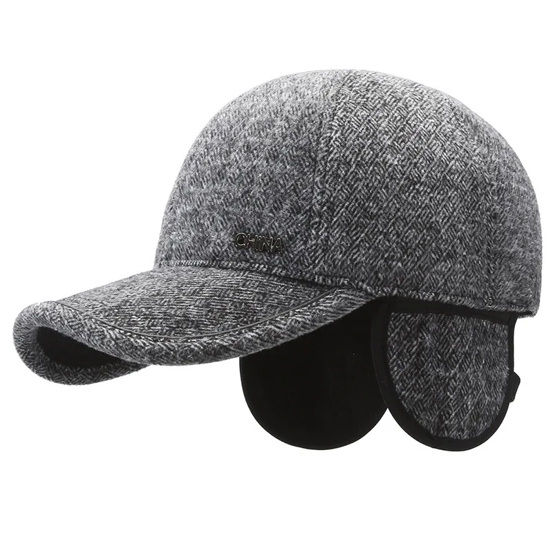 قبعة شتوية لعام 2026 للأذن للرجال في منتصف العمر وكبار السن، قبعة جاهزة لركوب الدراجات مع حماية من البرد