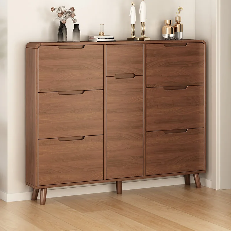 

Modern Vertical Shoe Shelf Entrance Hall Wooden Slippers Living Room Mobile Shoe Cabinet Storage Archivadores Home Furniture