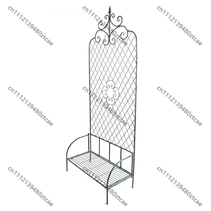 Wrought Iron Floor Stand Vine Climbing Bracket Decorative Tray Holder