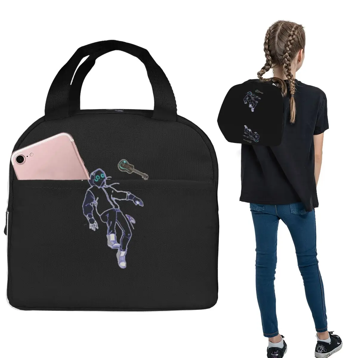Boywithuke Concert Insulated Lunch Bag for Women Children Portable Food Boxes Thermal Lunch Box Tote