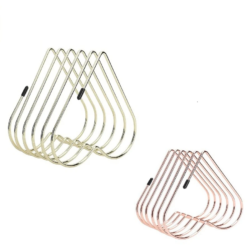 5 Slot Magazine Holder,Desktop File Sorter Organizer Office Accessories Heart-Shaped Bookshelf Decor Home Office(2 PCS)