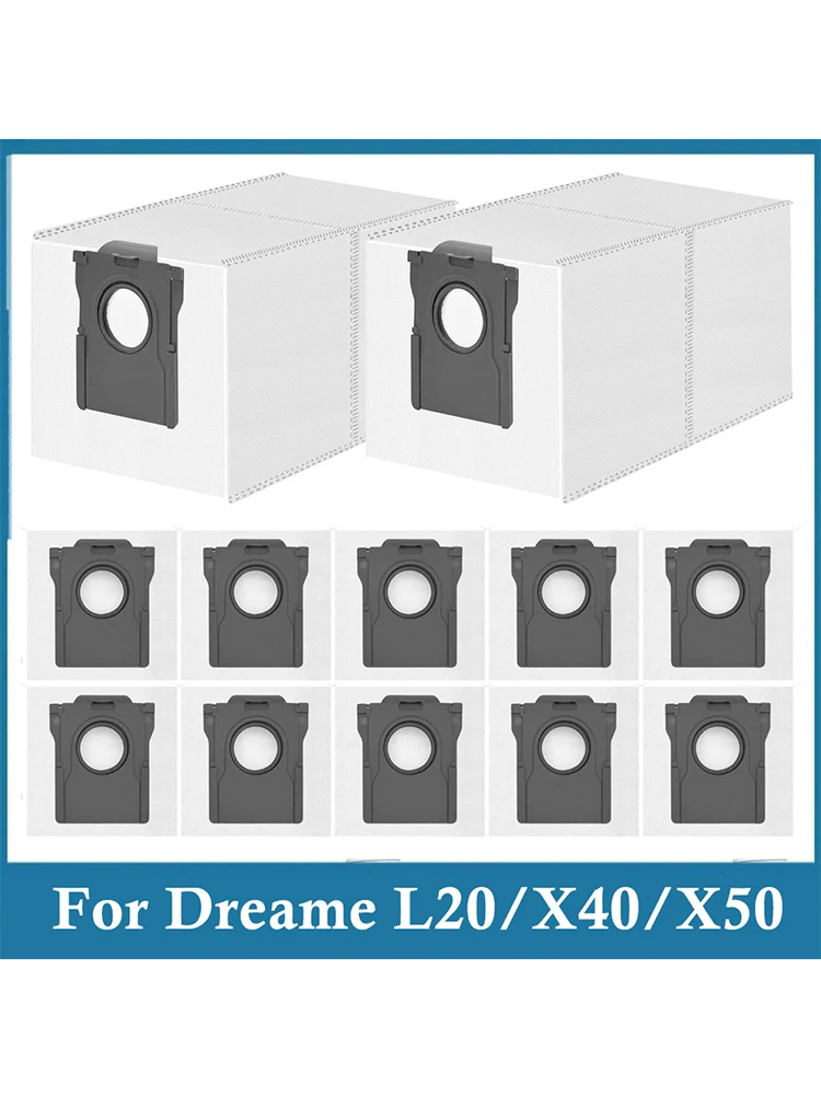 Sacs à poussière pour Dreame L20/X40/X50 Ultra complets, L10s/L10/L40s/L10s Pro/L40/L50 Ultra, pour pièces Mova E30 Ultra/P50 Pro Ultra