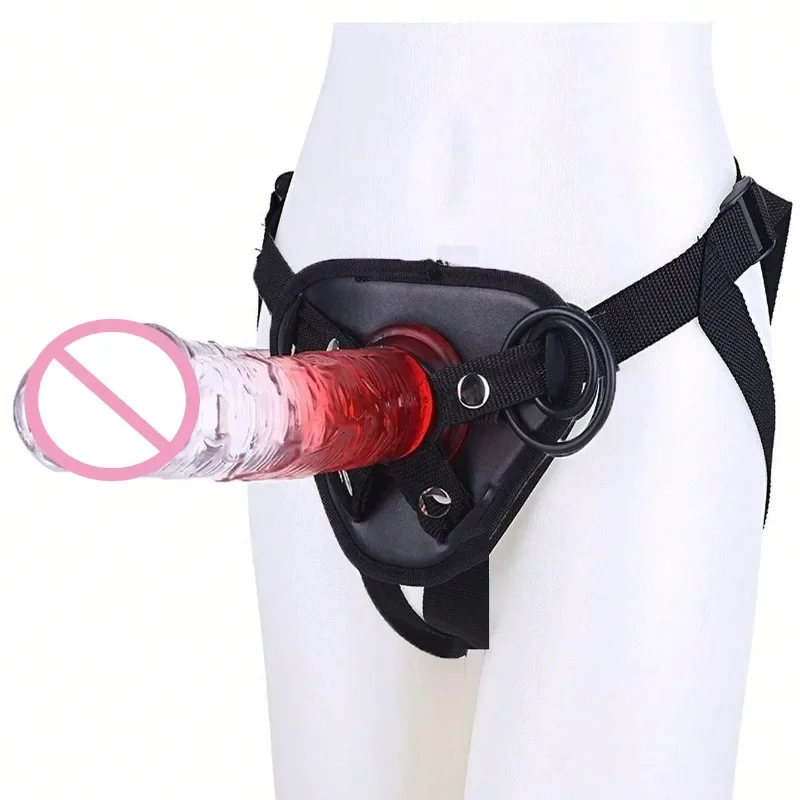 يمكن ارتداؤها دسار للمرأة الرجال شفافة كبيرة قضبان اصطناعية واقعية الشرج الجنس لعب لينة G بقعة البظر الشرج مثليه القضيب شفط كأس #1