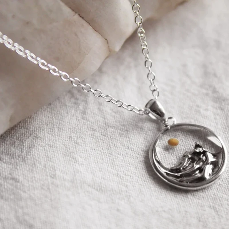 1 قلادة بذور الخردل الجبلية للرجال - مجوهرات مسيحية أنيقة تحت عنوان الجبال، تحديد الإيمان والقوة هدية العيد