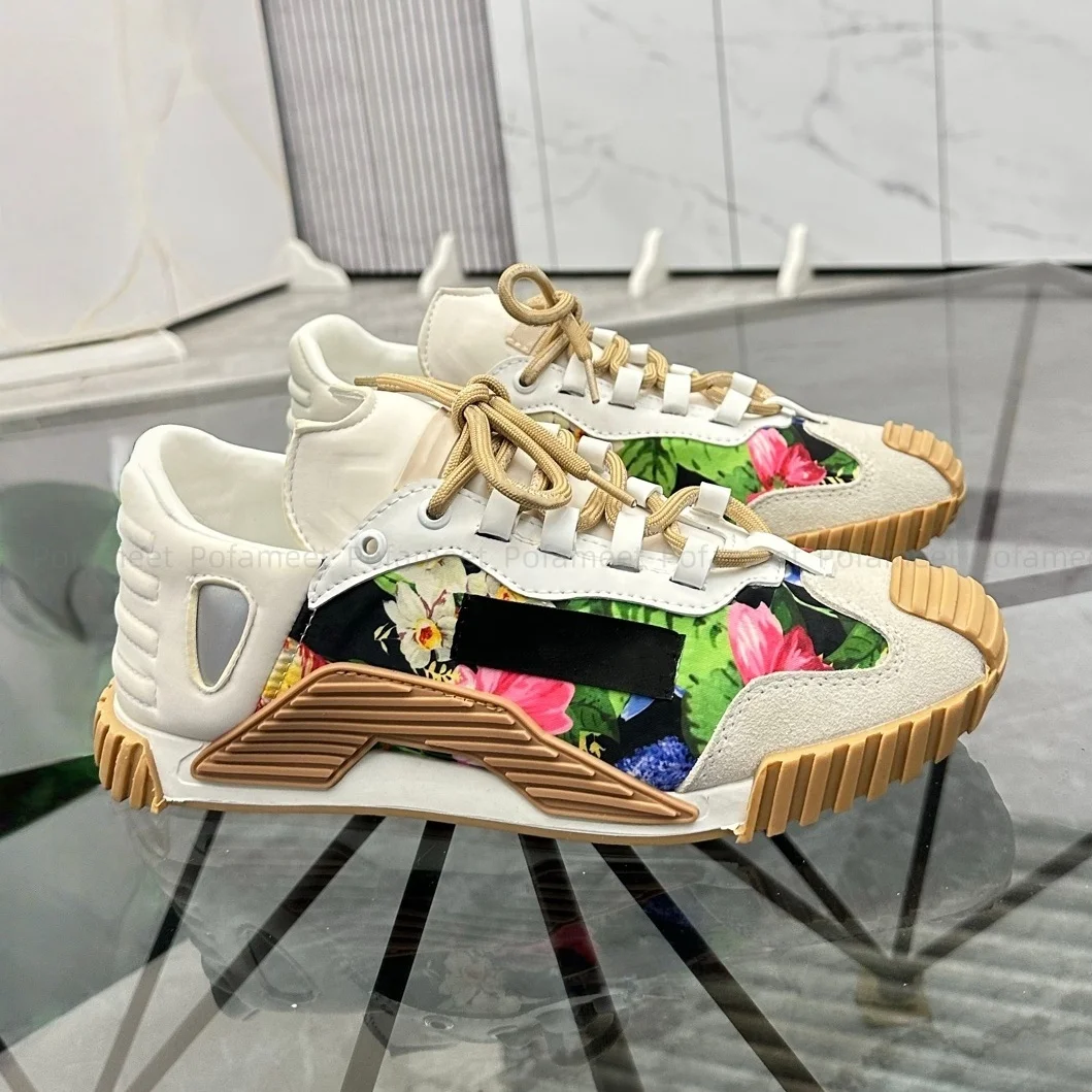 

Модная повседневная обувь унисекс с круглым носком на плоской подошве со шнуровкой и принтом в стиле пэчворк, удобные мужские и женские прогулочные туфли на каждый день
