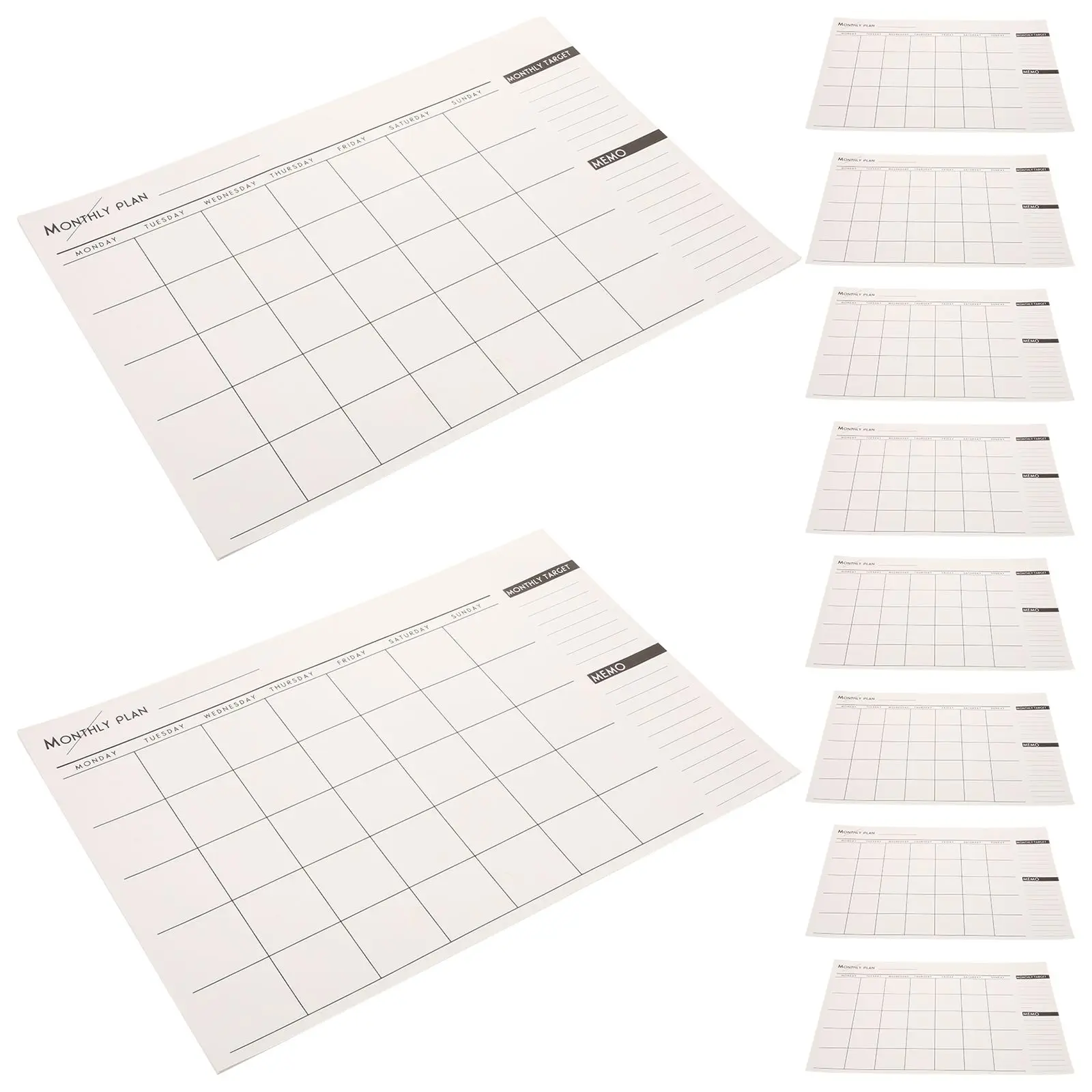 

12 Pcs Planner Notepad List Notepad Memo Memo Pad Schedule Desk Calendar School Office Daily Supplies
