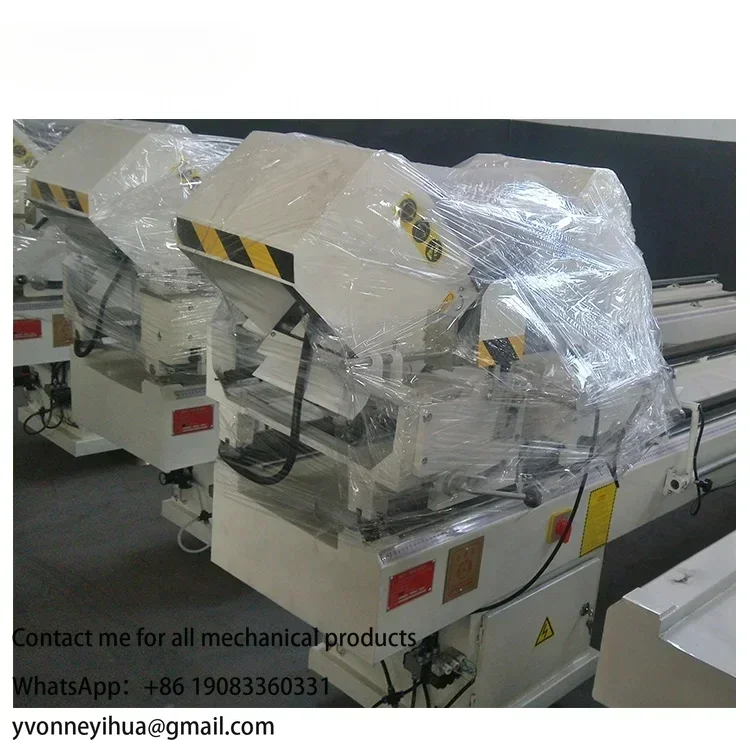 Serra de corte de alumínio e upvc de cabeça dupla para fabricante de janelas e portas de PVC