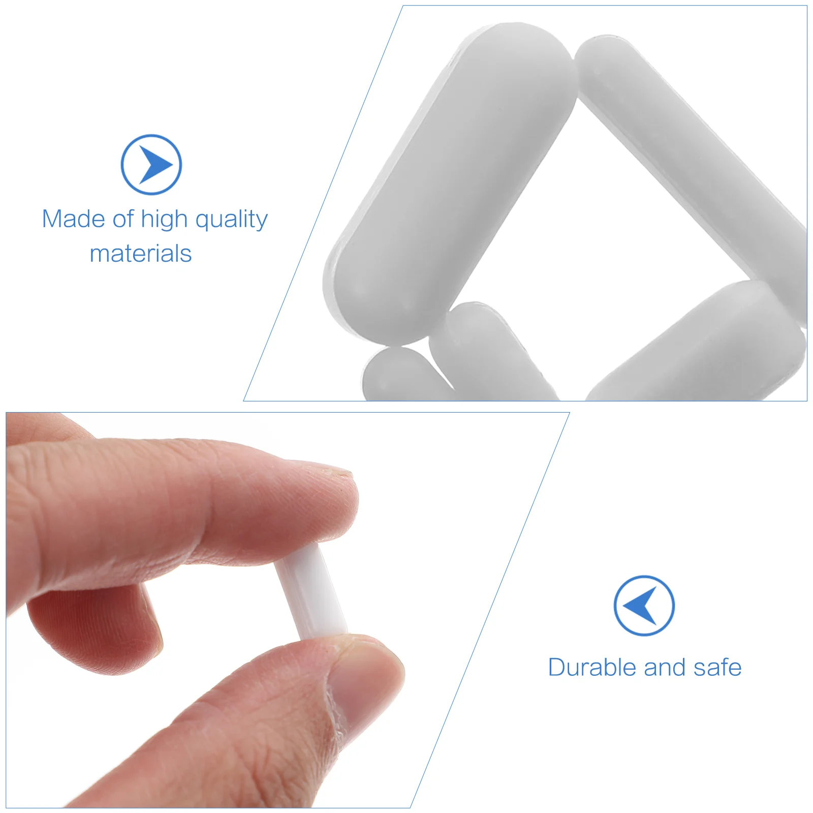 5 Pcs Magnetic Stirrer Bar Laboratory Accessories Mixer Rod Bars Stirring Practical