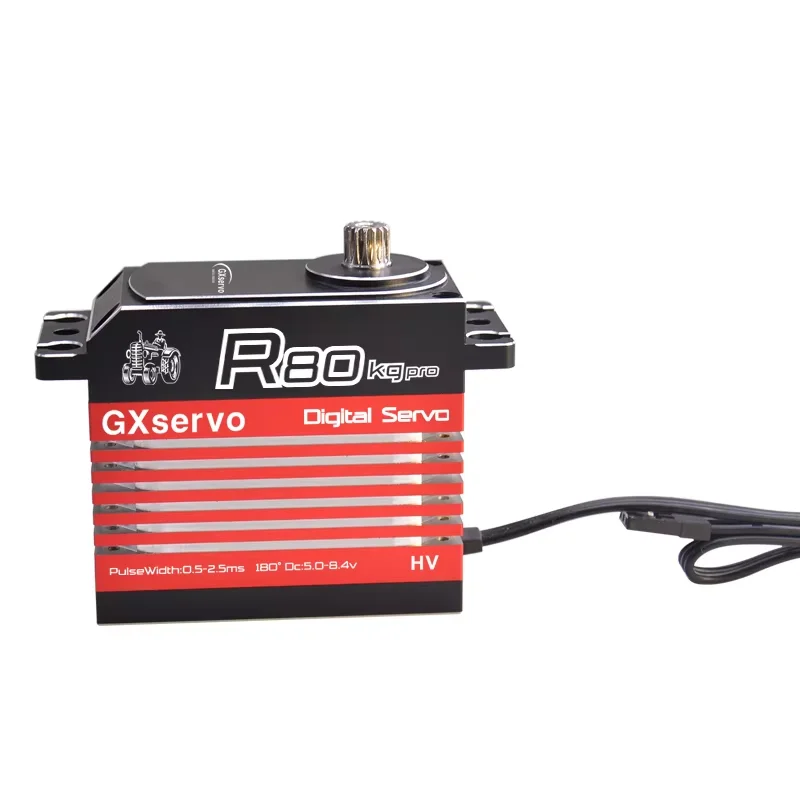 yipinservo-80kg-red-servo-180-270-degree-metal-gear-digital-servo-compatible-withsuitable-for-most-1-6-scale-models