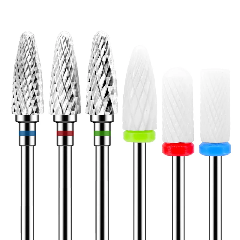 13 unids/caja cortadores de uñas multifuncionales brocas eléctricas para manicura pedicura aleación de tungsteno cabezal de molienda herramientas para uñas