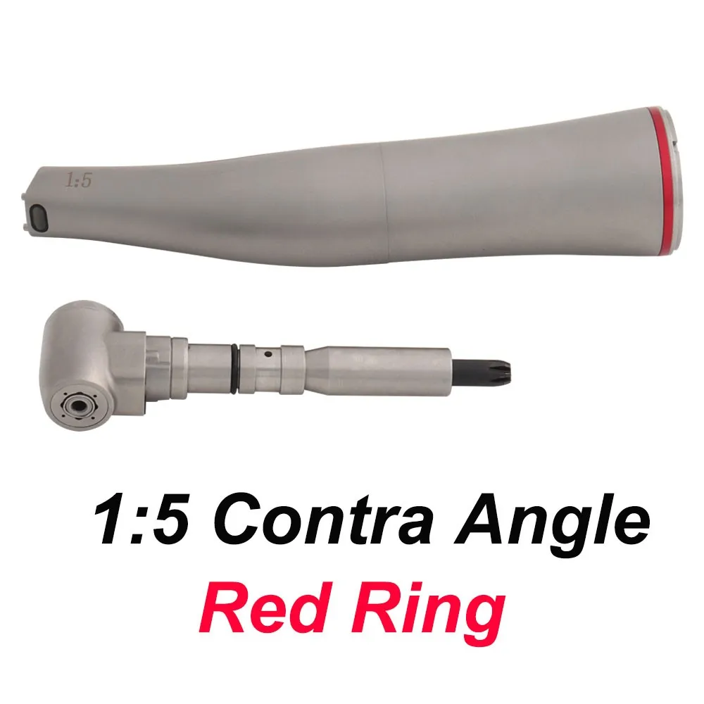 

Dental Contra Angle Head Optic Fibre 1:5 Increasing Low Speed Handpiece Red Ring X95L Handle Cartridge Shaft Push Cap