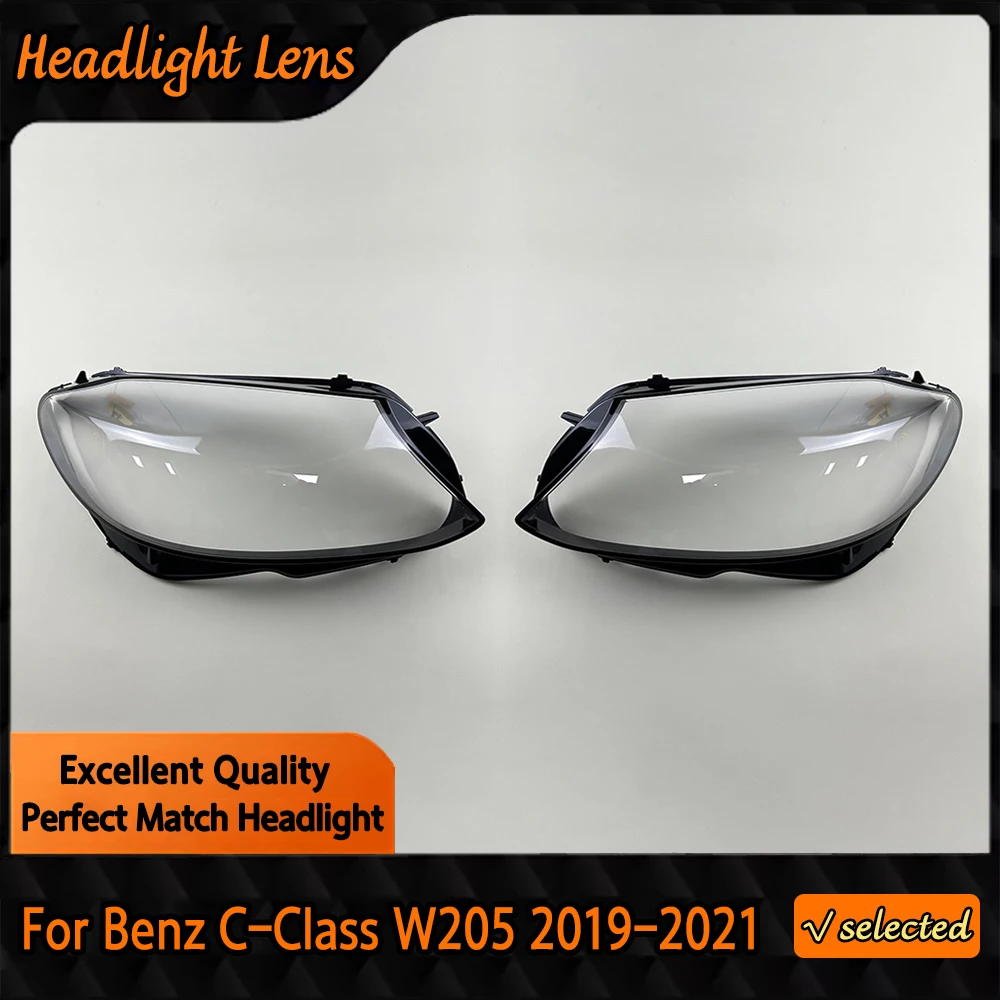 

Headlight Lens For Benz C-Class W205 C180 C260L C280 C300 2019 2020 2021 Transparent Headlamp Cover Plexiglass Lampshade