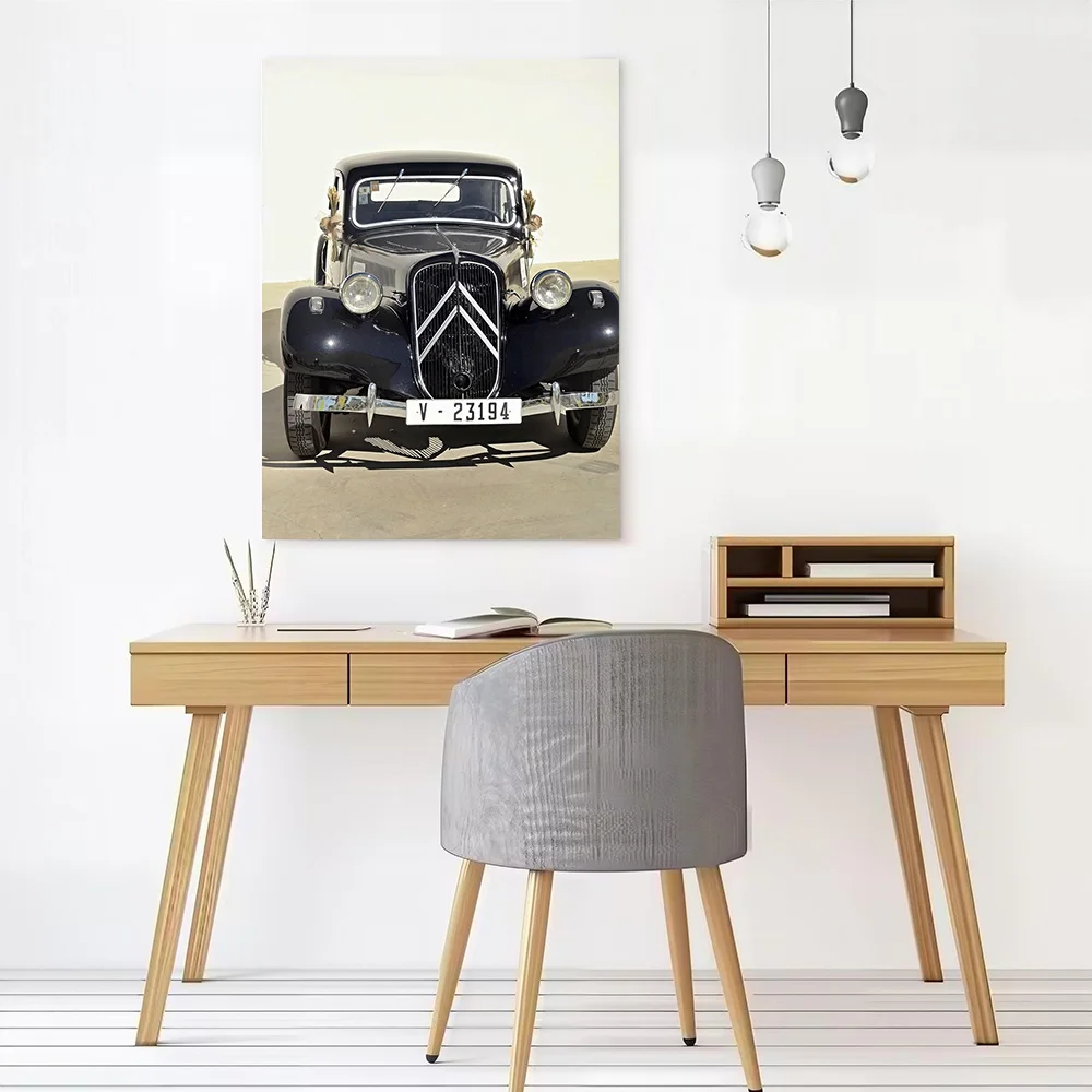 Sports Car Traction Avant Printed Canvas Poster Custom Pictures Wall Art Canvas Painting for Aesthetic Decoration Living Room