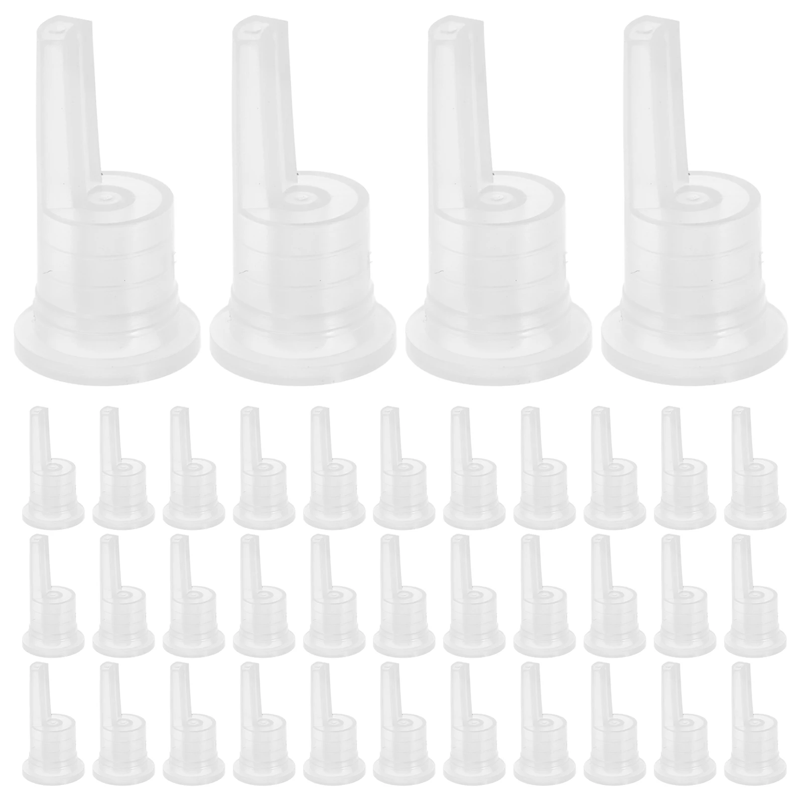 

100pcs Aluminum Cap Dropper Plug for 18mm 5-100ml Bottles Essential Oil Inner Sealing Leak Proof Plastic Bottle Plug Replacement