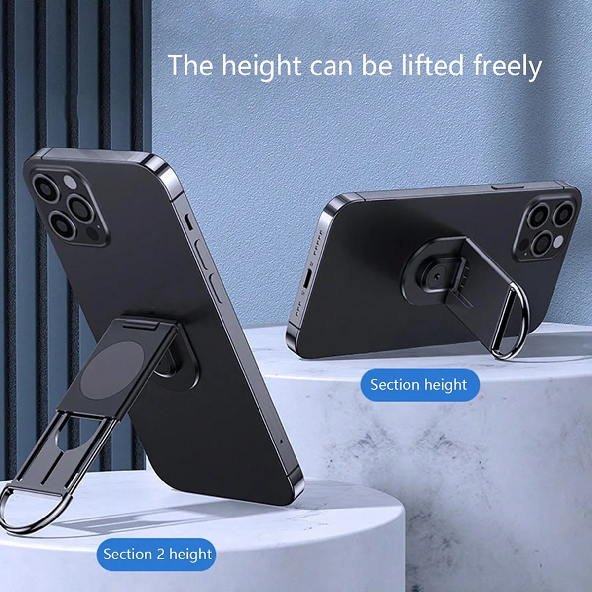 

360 ° Вращающаяся, складная и выдвижная магнитная подставка для телефона, подходящая для всех телефонов, нескользящая настольная подставка