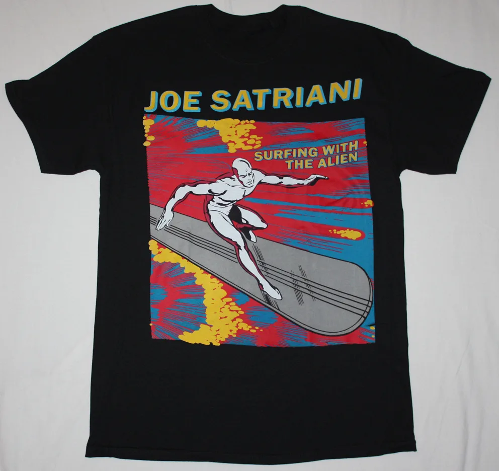 

ФУТБОЛКА JOE SATRIANI SURFING WITH THE ALIEN'87 HARD ROCK BLUES METAL BLACK F148