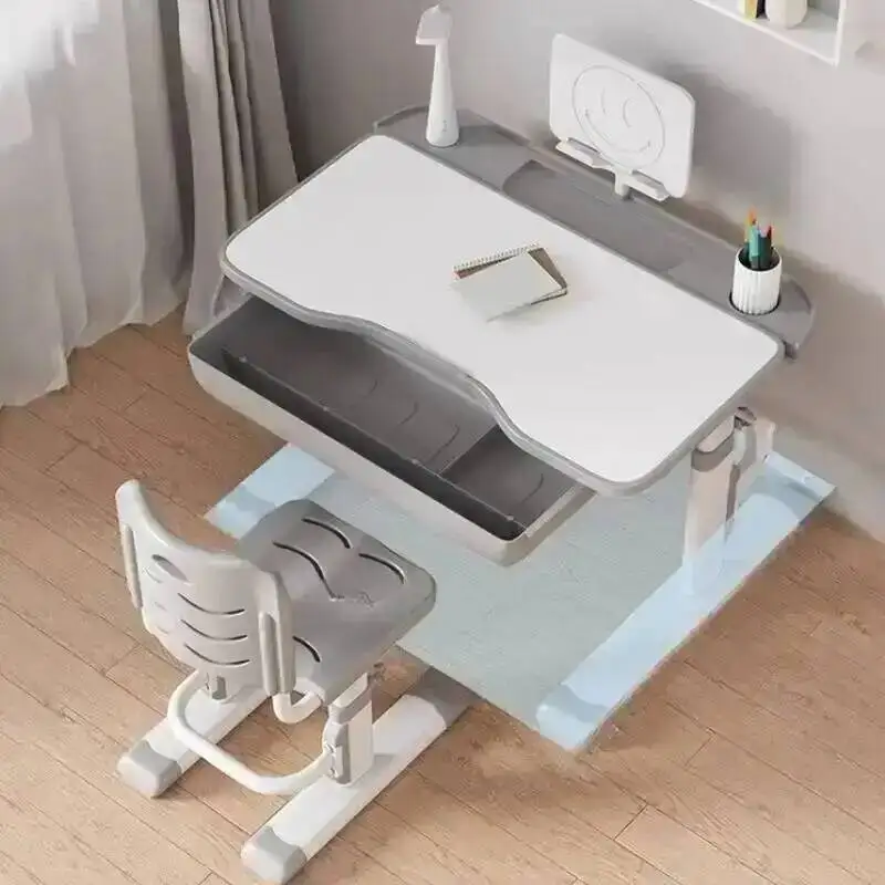 Creative Multifunctional Desk School Simple Modern Sets Student and Chair Set Minimalist Movable Design School Furniture Metal