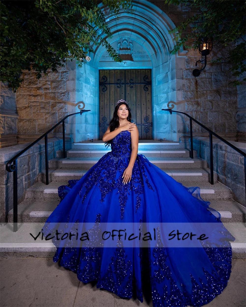 Royal Blue Ruffles Sequined Appliques 15 Quinceanera Dresses 2024 Luxury Sweetheart Mexican Princess Birthday Dress Customized