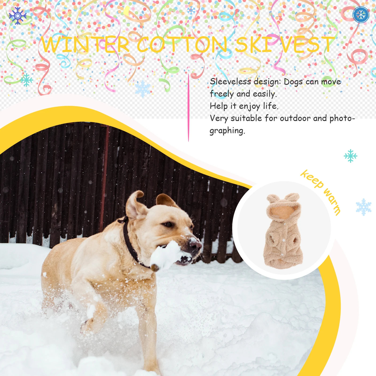 

Cute Bear Sweaters Dog Winter Clothes Pet Dog Sweaters Clothes Warm Apparel No Sleeve Design Outdoor Christmas Wear