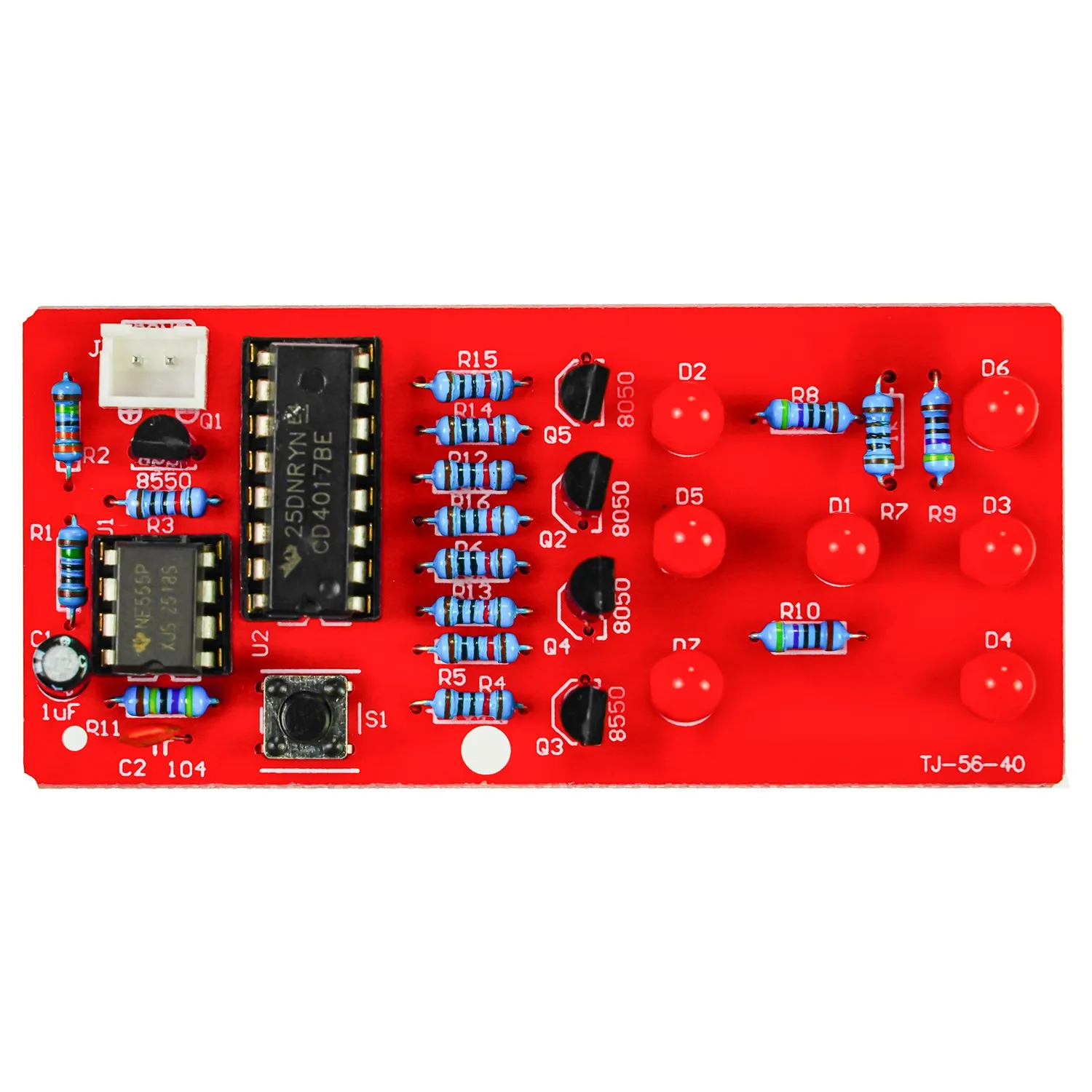 LED Fun Electronic Dice Circuit Board DIY Welding Exercise Kit Experimental Production Assembly Teaching Product Components