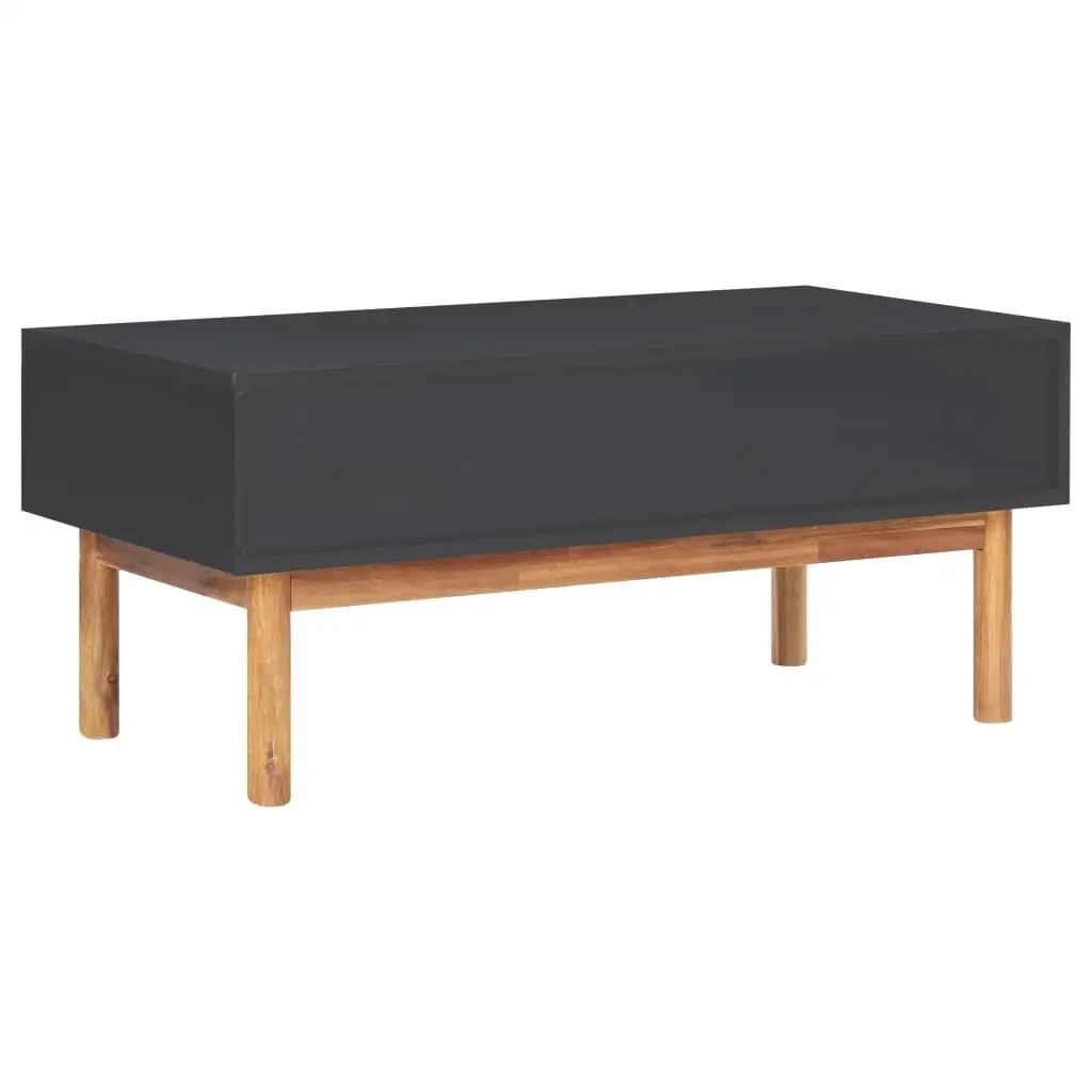 35.4” Acacia Wood & Coffee Table – Stylish Modern Design for Living Room Space