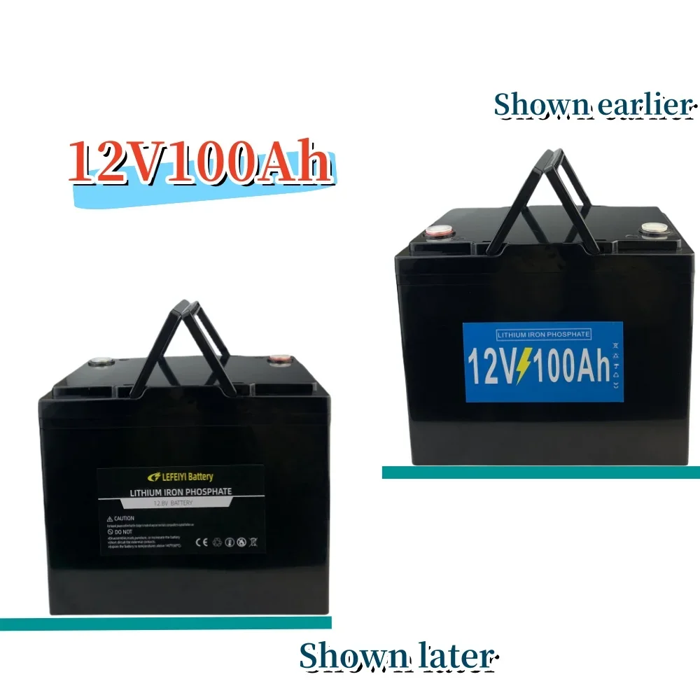 12V 100Ah LiFePO4 Battery Built-in BMS Lithium Iron Phosphate Batteries Pack for Solar Boat Golf Cart Wind Solar Energy