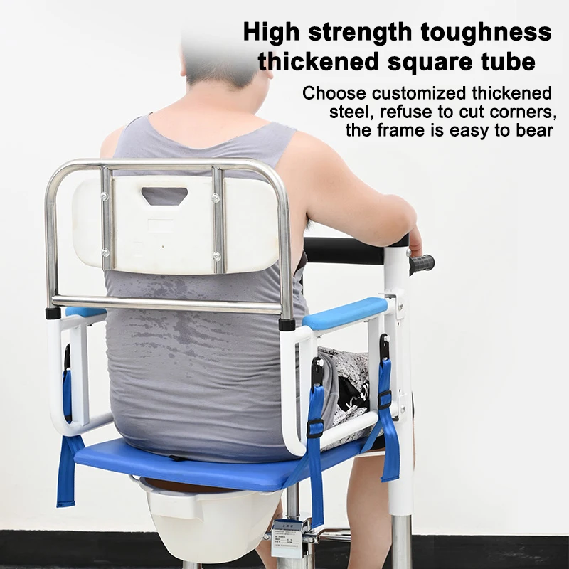 Chaise de transfert de levage de Patient hydraulique avec Commode de transfert de lit à chaise/Machine de changement de vitesse pour personnes âgées handicapées