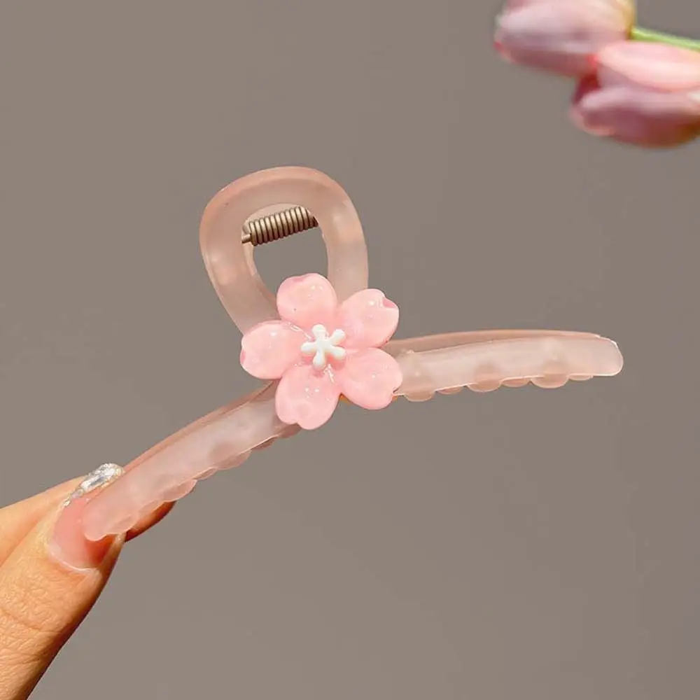 

Sweet Sakura Sakura Hairpin Cherry Blossom Creamy Flower Flower Hair Claw Hair Accessories Pink Flower Hair Clip Women