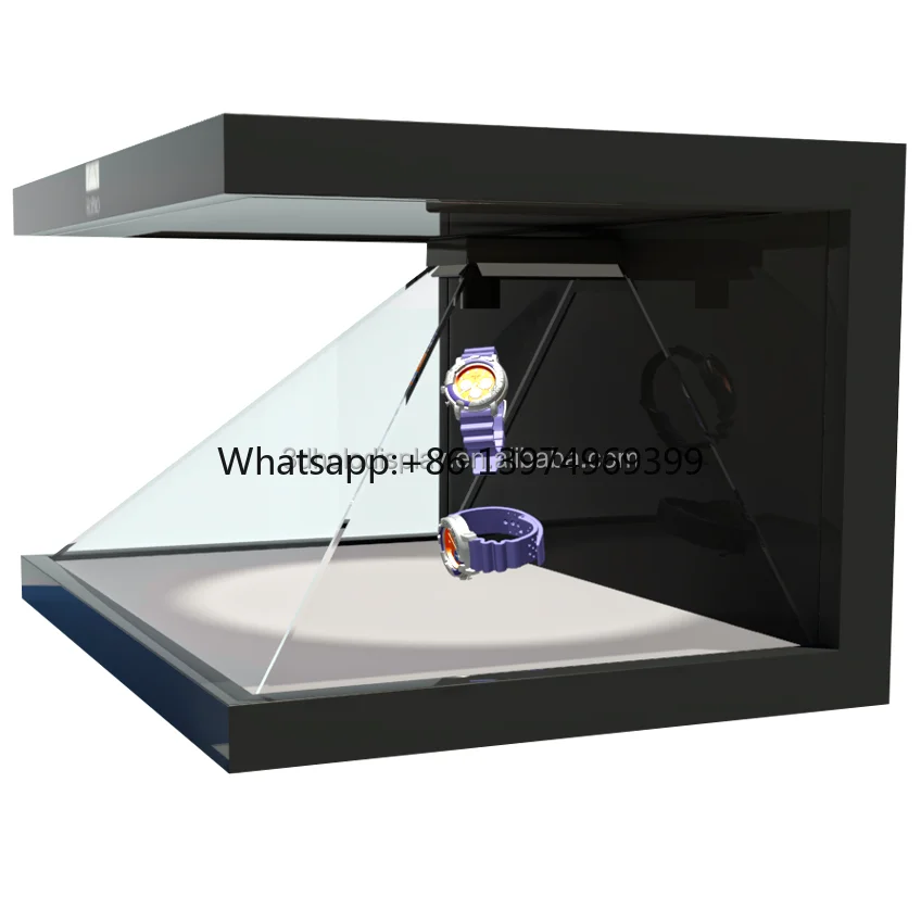 SMX SH27022 3D Holographic Pyramid Box Dreamoc Holobox 16:9 Format Glass Material 38x57cm