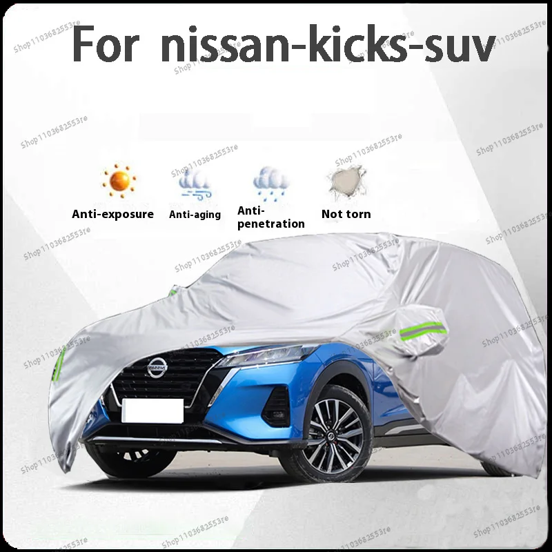 

For Nissan Kicks Fit Car Cover - Waterproof, Dustproof, Sunshade (UV), Snowproof | Silve Full Cover with All-Day Protection
