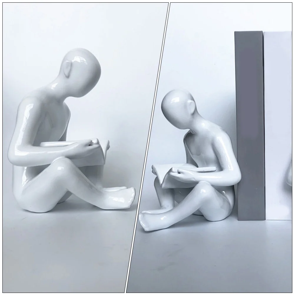 

1pc Resin Bookend Creative Modern Household Artware Decorative Bookend For Home Office Library Smooth Scratch-Resistant Desktop