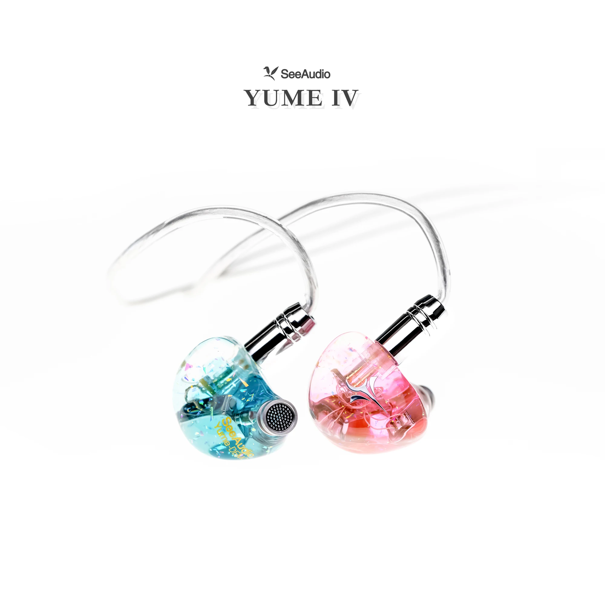 SeeAudio Yume IV 2BA Hybrid Driver Hifi In-Ear Headphones Music IEM Wired Earphones 2pin 3.5mm Detachable Cable