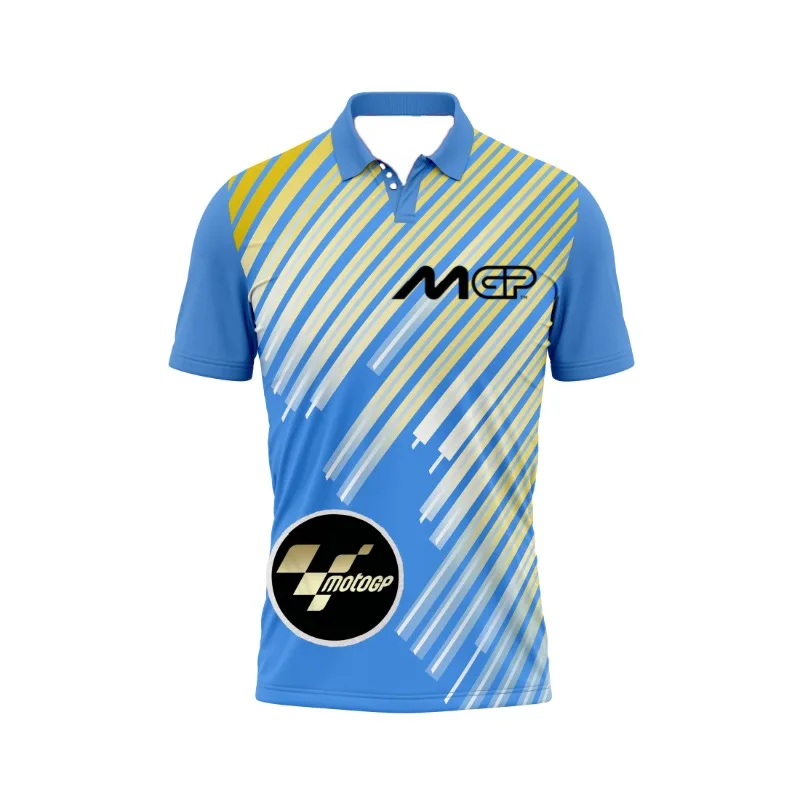 

Summer Men's Motorcycle Riding 3D Printed Quick Drying T-shirt, Short Sleeved Sports Shirt, Fashionable Football Polo Shirt