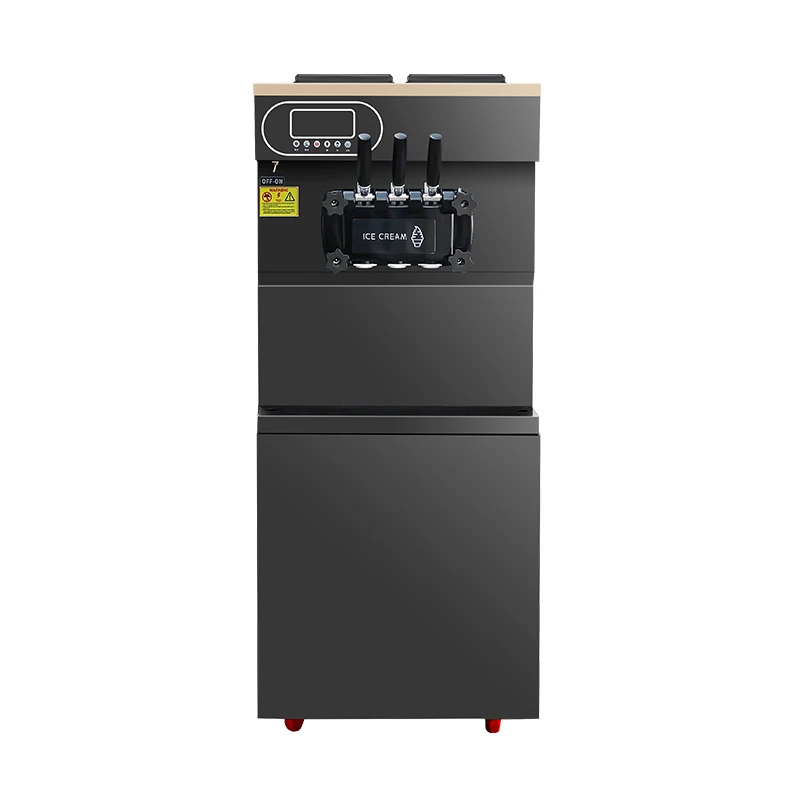 Three Flavor 25-28L/h Stainless Steel Popular Soft Ice Cream Machine Soft Serve Ice Cream Making Machine for Snack bar