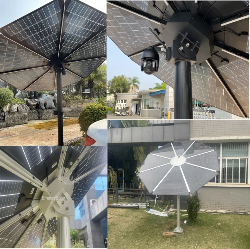 Solar sunflower One axis solar tracker manual tracking Multi-function