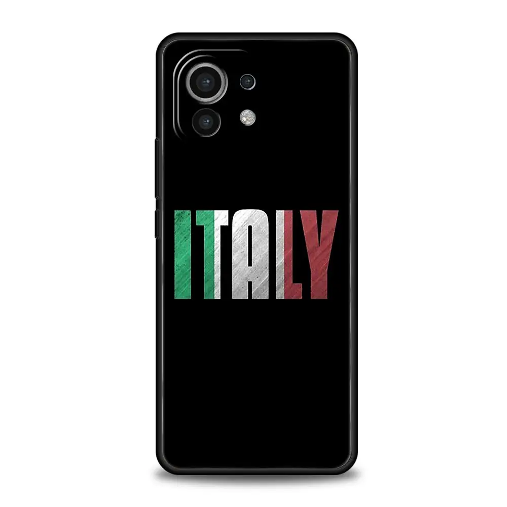 جراب هاتف بعلم إيطالي من السيليكون الناعم ، غطاء لـ Xiaomi 14 ، 13T ، 12T ، Pro ، 12 ، 13 ، 11 Ultra ، Mi Note 10 Lite ، 10T ، 5G ، 11X ، 11T ، 11i ، 9T