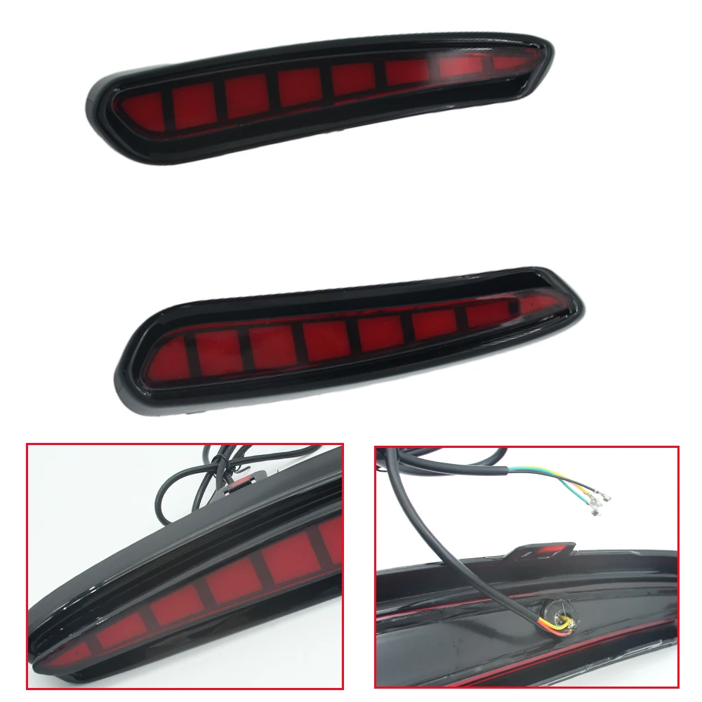 

2x Car Rear Bumper LED Reflector Lamp Bumper Reflector Brake Tail Sequential Flash Signal Light for Honda Civic Type R 2023-2024