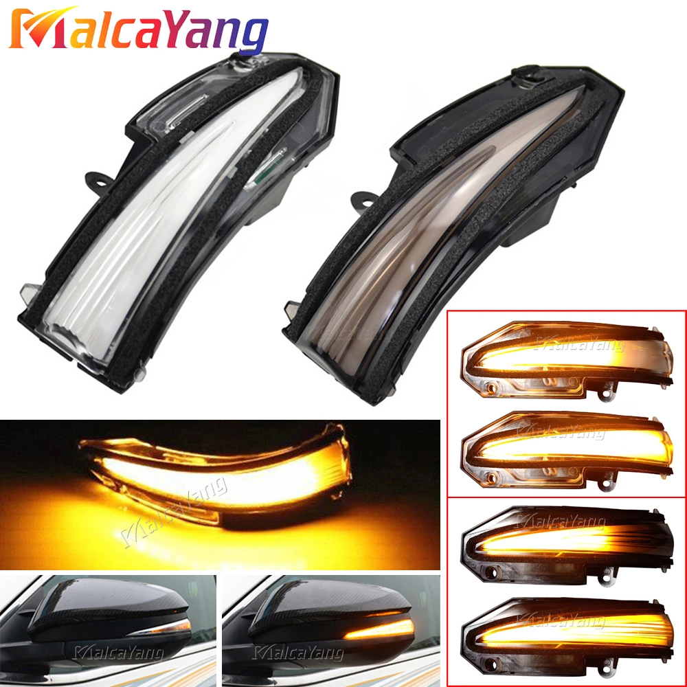 

2Pcs Dynamic Scroll Turn Signal Light For Toyota RAV4 XA40 2013-2018 Highlander Noah 4Runner Rearview Mirror Indicator Blinker