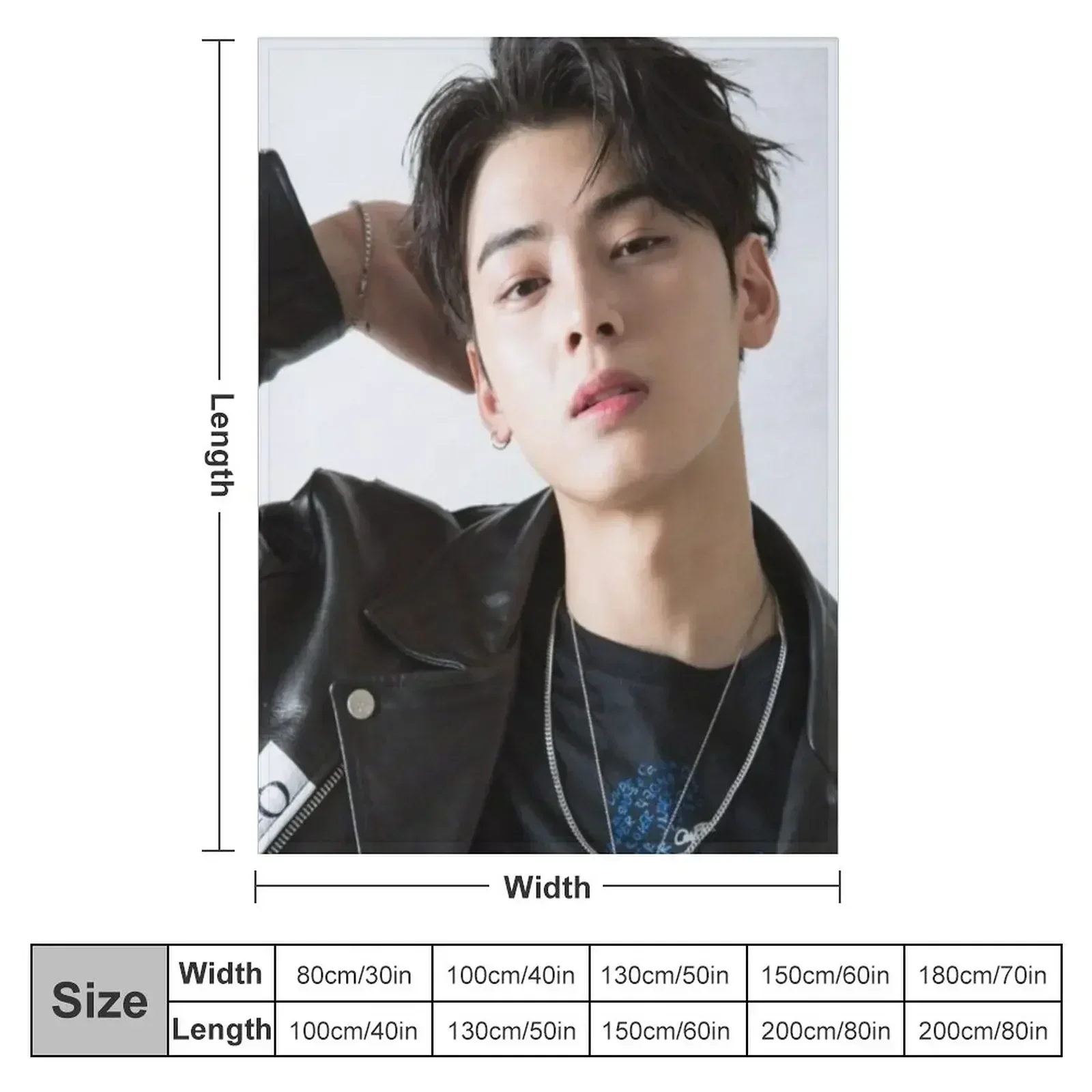 Astro Cha Eun-woo Throw Blanket Decorative Sofa Fashion Sofas Heavy wednesday sofa bed blankets and throws Blankets