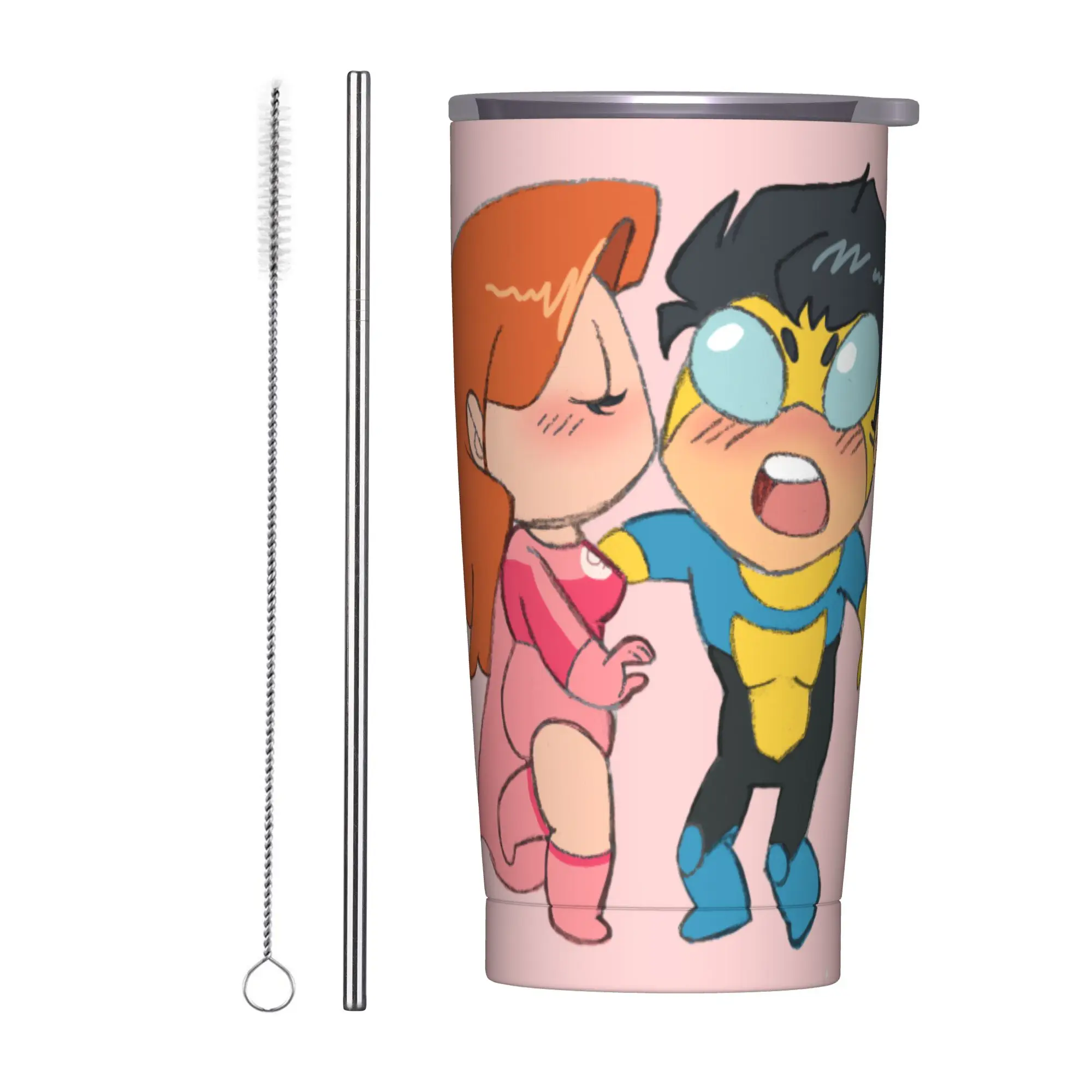 Stainless Steel Tumbler Anime Invincibles Thermal Cups  Portable Cold Drink Camping Water Bottle
