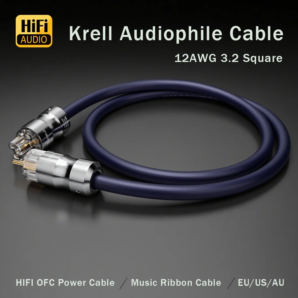 

Preffair OFC Copper Power Cable EU/US Schuko Power wire 12AWG 3.2square AC Mains Power cord Cable