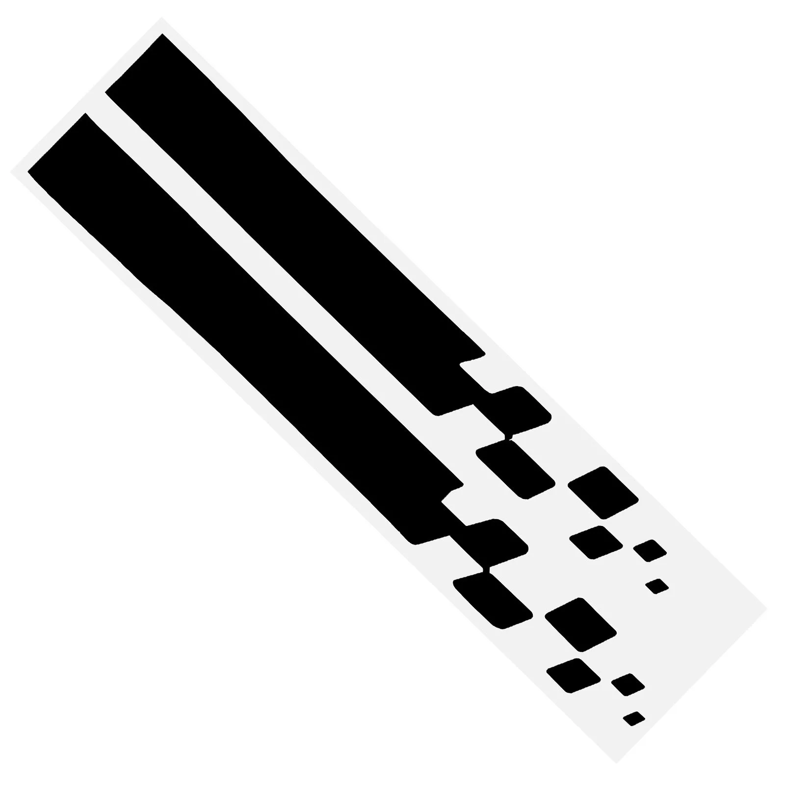 

2Pcs Car Hood Racing Stripe Sticker Durable PVC Checkered Pattern Decal Protection Scratch Resistant Auto Exterior Decoration