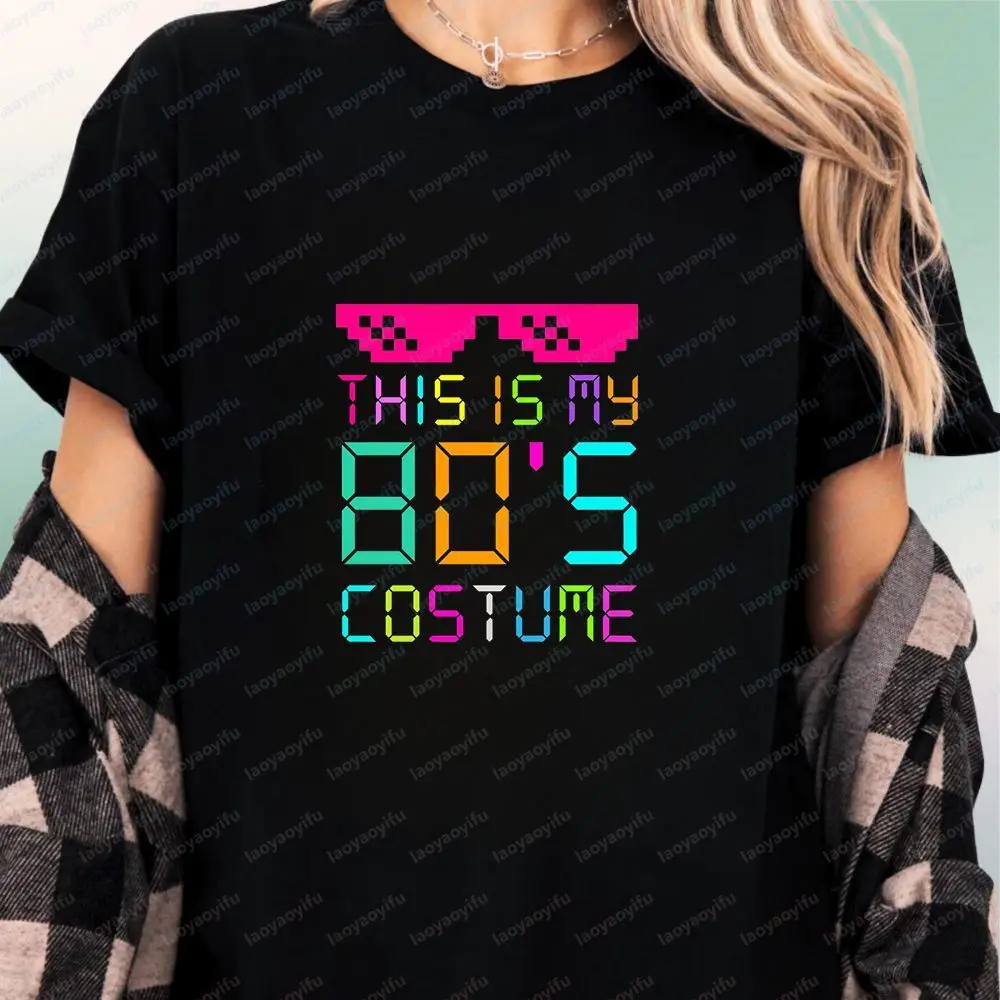 Esta é a minha fantasia dos anos 80 - Ideia para festa à fantasia - Camiseta casual de verão moderna para todos os climas com gola redonda para homens