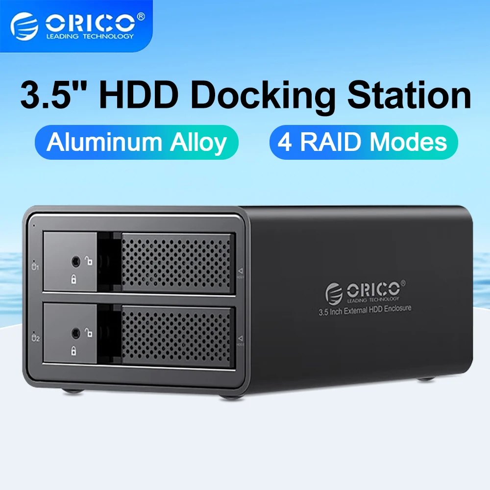 ORICO 3.5 Inch HDD Docking Station USB3.0 To SATA with RAID Extemal Hard Drive Case Aluminum HDD Enclosure Adapter for Laptop