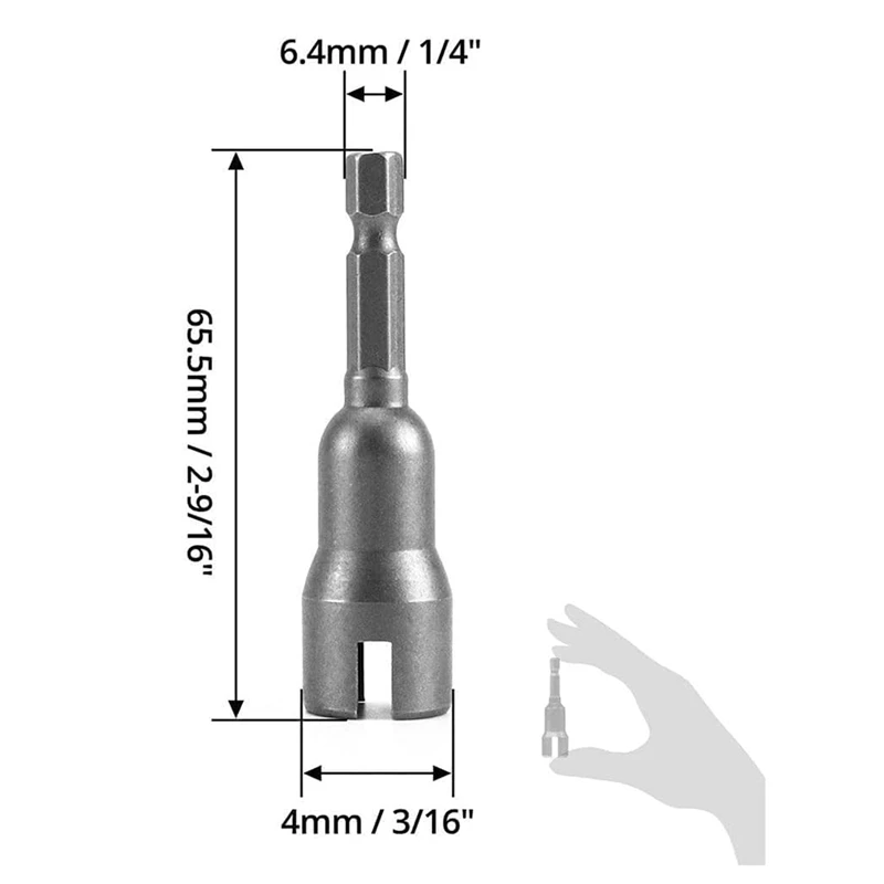 Power Wing Nut Driver Bit Set,Slot Wing Nuts Drill Bit Deep Socket,Wing Nut Socket,Wingnut Driver