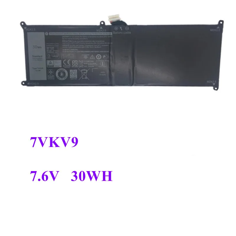 

7VKV9 9TV5X Laptop Battery For DELL Latitude XPS 12 7000 7275 9250 Series Notebook 7VKV9 7.6V 30WH