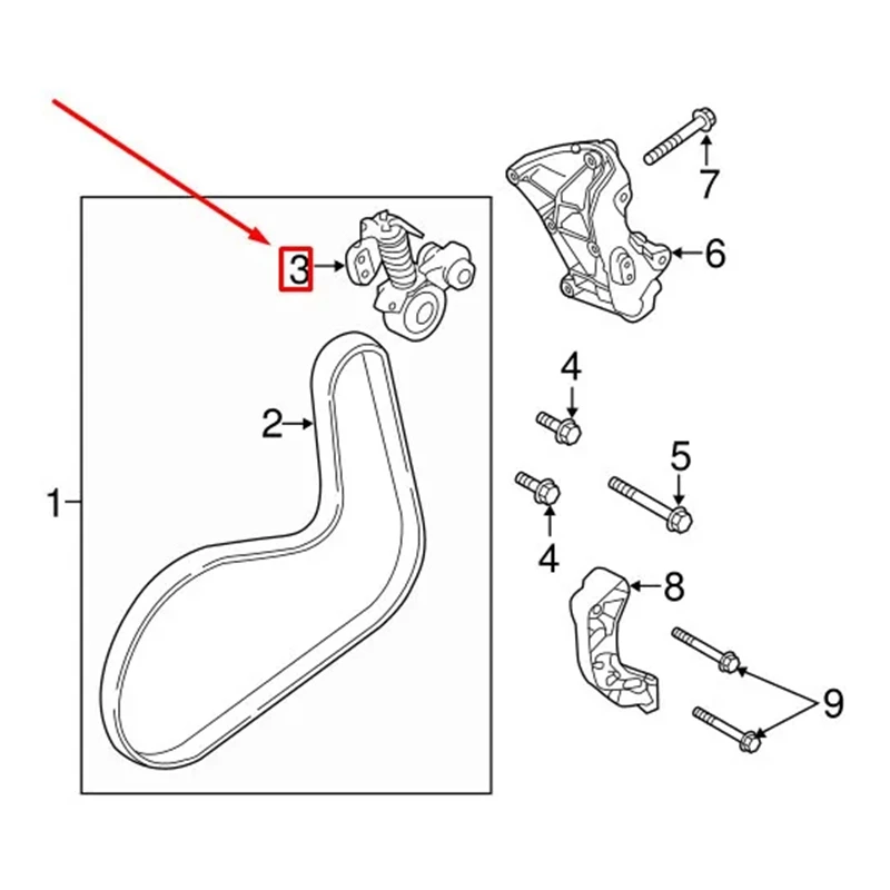 Auto Motor Zubehör Riemen automatischer Spanner für Volvo S60L S90 31460372 Automobil zubehör wie 1 Stück gezeigt