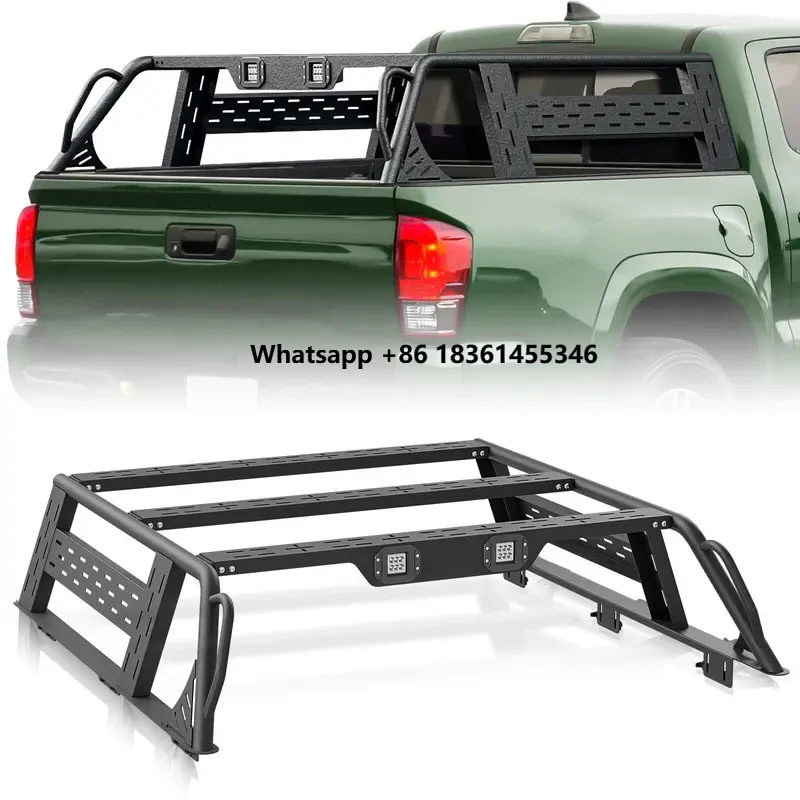 

Hot Selling 1000 LBS 16.7 Inch High Overland Bed Rack Heavy Duty Storage With Bed Rails 2016-2025 Pickup Exterior Accessories